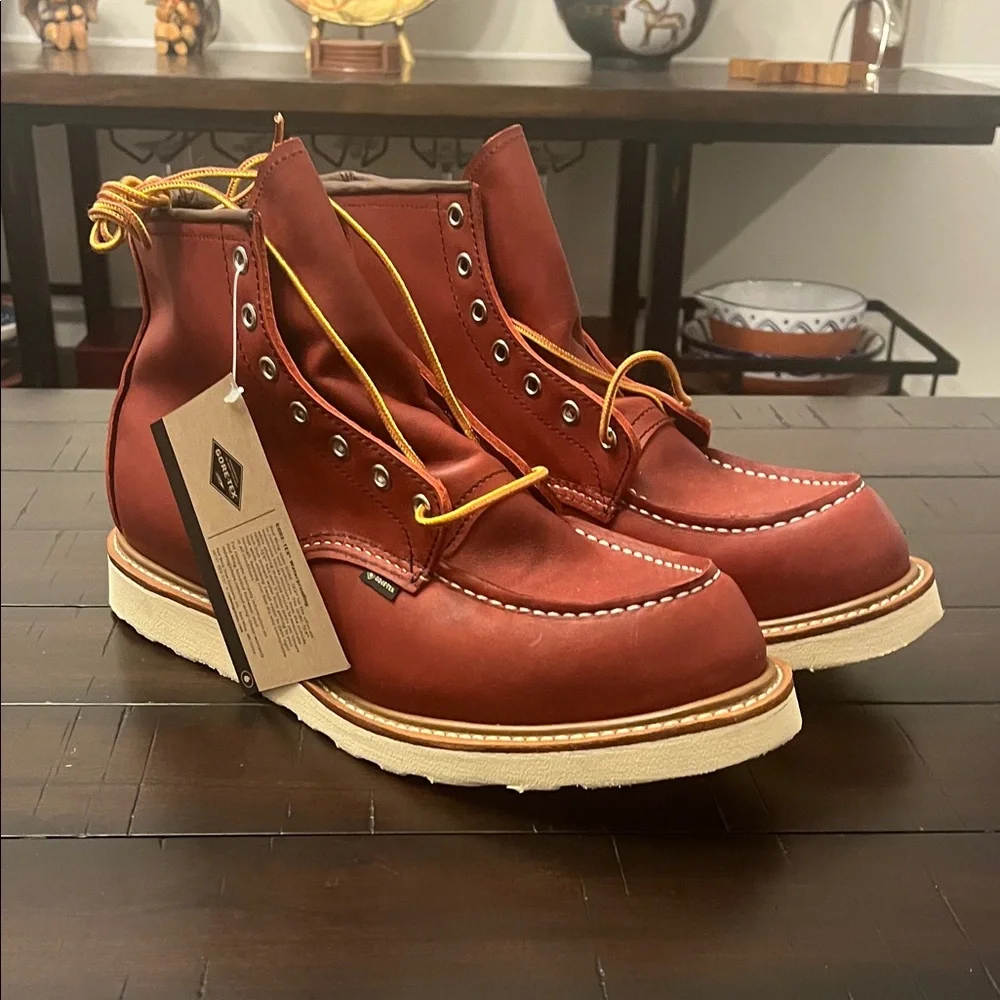Red Wing Irish Setter 6” Moc Gore Tex Boots Oro Made in USA Men’s Size 12